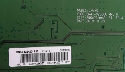 KIT DE TARJETAS PARA MONITOR GAMING CURVO SAMSUNG / MAIN BN94-12242D / BN41-02580C / BN97-13226D / T-CON LJ94-41295C / S490YP01V11 / BN96-43675B / FUENTE BN44-00879C / P49E8N_MHS / BN4400879C / MODELOS LC49HG90DMNXZA FC03 / LC49HG90DMNXZA FD04 - Imagen 4