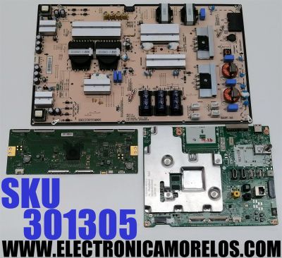KIT DE TARJETAS PARA TV LG 4K·UHD·HDR / MAIN EBT65200613 / EAX67895403 / 65200613 / 64684601 / 86849901 / T-CON 6871L-5532A / 6870C-0748A / FUENTE EAY64888601 / LGP86T-18U1 / 64888601 / PANEL HC860DQF-SLUR1-2142 / MODELO 86UK6570PUB / 86UK6570PUB.AUSWLJR