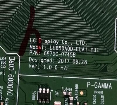 KIT DE TARJETAS PARA TV LG OLED 4K·UHD·HDR / MAIN EBT65210603 / EAX68102603 / 65210603 / T-CON 6871L-5299E / 6870C-0745B / LE650AQD-ELA1-Y31 / FUENTE EAY64888601 / LGP86T-18U1 / 64888601 / PANEL LE550AQD / MODELO OLED55B8PUA / OLED55B8PUA.BUSWLJR - Imagen 3