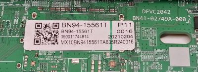 KIT DE TARJETAS PARA TV SAMSUNG / MAIN BN94-15561T / BN41-02749A / BN97-16919W / LED DRIVER BN4401037A / L65S9NC_TSM / BN44-01037A / ST65E141K3/WVD / FUENTE BN4401031A / L75S9NA_TDY / BN44-01031A / PANEL CY-TT075FLLV2H / MODELO QN75Q90TAFXZA FA03 - Imagen 3