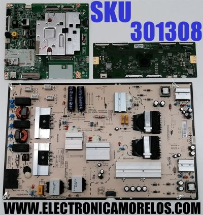 KIT DE TARJETAS PARA TV LG 4K·UHD·HDR / MAIN EBT66472101 / EAX69120303 / EAX69120304 / 66472101 / T-CON 6871L-5532A / 6870C-0748A / FUENTE EAY65769302 / LGP86T-20U1 / 65769302 / PANEL HC860DQF-SLUR3 / NC860DQF / MODELO 86UN8570AUD / 86UN8570AUD.BUSWLJR