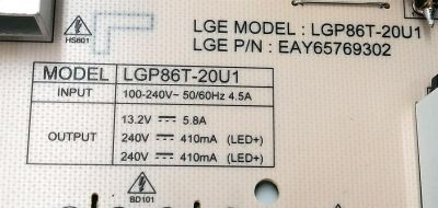 KIT DE TARJETAS PARA TV LG 4K·UHD·HDR / MAIN EBT66472101 / EAX69120303 / EAX69120304 / 66472101 / T-CON 6871L-5532A / 6870C-0748A / FUENTE EAY65769302 / LGP86T-20U1 / 65769302 / PANEL HC860DQF-SLUR3 / NC860DQF / MODELO 86UN8570AUD / 86UN8570AUD.BUSWLJR - Imagen 3