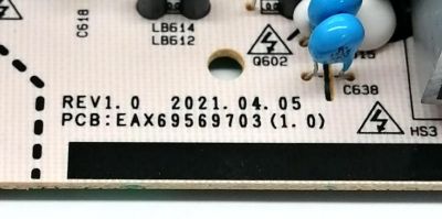 KIT DE TARJETAS PARA TV LG OLED 4K·UHD·HDR / MAIN EBT66642903 / EAX69789001 / 66642903 / T-CON 6871L-6309A / 6870C-0852B / LE650AQENA1-TJA / FUENTE EAY33783501 / LGP86T-20U1 / 33783501 / EAX69569703 / AC650AQL / MODELO OLED65C1AUB / OLED65C1AUB.DUSQLJR - Imagen 3