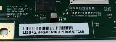 KIT DE TARJETAS PARA TV LG OLED 4K·UHD·HDR / MAIN EBT66642903 / EAX69789001 / 66642903 / T-CON 6871L-6309A / 6870C-0852B / LE650AQENA1-TJA / FUENTE EAY33783501 / LGP86T-20U1 / 33783501 / EAX69569703 / AC650AQL / MODELO OLED65C1AUB / OLED65C1AUB.DUSQLJR - Imagen 6