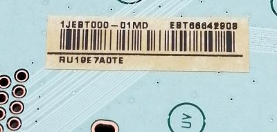KIT DE TARJETAS PARA TV LG OLED 4K·UHD·HDR / MAIN EBT66642903 / EAX69789001 / 66642903 / T-CON 6871L-6309A / 6870C-0852B / LE650AQENA1-TJA / FUENTE EAY33783501 / LGP86T-20U1 / 33783501 / EAX69569703 / AC650AQL / MODELO OLED65C1AUB / OLED65C1AUB.DUSQLJR - Imagen 7