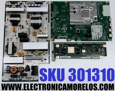 KIT DE TARJETAS PARA TV LG OLED 4K·UHD·HDR / MAIN EBT66700603 / EAX69509604 / 66700603 / T-CON 6871L-6309E / 6870C-0852B / LE650PQY / FUENTE EAY65768822 / EAX68999602 / 65768822 / LGP65BX-20OP / PANEL AC650AQY / MODELO OLED65A1PUA / OLED65A1PUA.DUSQLJR