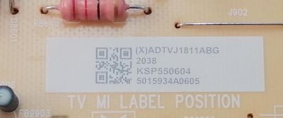 KIT DE TARJETAS PARA TV VIZIO / MAIN 905TXKSA55000500CX / 715GA874-M0C-B00-004G / 715GA874-M0C-B00-004C / T-CON RUNTK0135ZZ / CCPD-TC550-001 / FUENTE ADTVJ1811ABG / 715G9165-P01-002-003M / PANEL TPT550F2-PU4L01.Q REV:S01C / LC546PU4L 01 / MODELO V555-H1 - Imagen 3