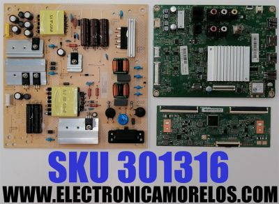 KIT DE TARJETAS PARA TV VIZIO / MAIN XKCB02K012 / 715GA874-M0C-B00-004G / 905TXKSA55002200CX / T-CON RUNTK0135ZZ / CCPD-TC550-001 V1.0 / FUENTE ADTVJ1811ABG / 715G9165-P01-002-003M / PANEL TPT550F2-PU4L01.Q REV:S01C / LC546PU4L 01 / MODELO V555-H1