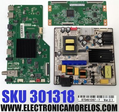 KIT DE TARJETAS PARA TV PIONNER 4K·UHD / MAIN SVS568TA05-MA200CK / T.MS6586.U782 / 1MS586C2ISA / V8-MS86MNA-LF1V1 / T-CON 342911008D0411 / ST5461D07-7-C-3 / FUENTE 81-PBE060-H04C12 / SHG6004C-101H / DLBB513 / SHG6004C12-101HA / MODELO PLE-55S09UHD