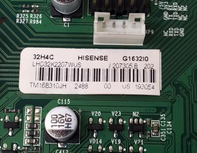 KIT DE TARJETAS PARA TV HISENSE HD ((ROKU TV)) / MAIN 207305 / RSAG7.820.6670/ROH / 193054 / LHD32K2207WUS / 4DE30856B / T-CON 193220 / RSAG7.820.6773/ROH / 4DE31035C / E193079 / PANEL HD315DH-B12(010)\S6\GM\ROH / MODELO 32H4C - Imagen 3