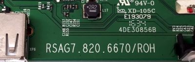 KIT DE TARJETAS PARA TV HISENSE HD ((ROKU TV)) / MAIN 207305 / RSAG7.820.6670/ROH / 193054 / LHD32K2207WUS / 4DE30856B / T-CON 193220 / RSAG7.820.6773/ROH / 4DE31035C / E193079 / PANEL HD315DH-B12(010)\S6\GM\ROH / MODELO 32H4C - Imagen 2