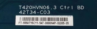KIT DE TARJETAS PARA TV VIZIO / MAIN XFCB03K009 / 715G7126-M02-000-004K / 715G7126-M01-000-004T / 715G7126-M01-000-004K / T-CON 5550T15C11 / T420HVN06 / 42T34-C03 / FUENTE ADTVE2420AD4 / 715G6973-P01-000-002H / TPT500JI-HVN07 / MODELO V435-H1 / V435-H11 - Imagen 4