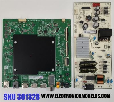 KIT DE TARJETAS PARA TV TCL / MAIN 30800-001079 / 40-R75PT2-MAD2HG / 11602-501074 / FUENTE 30805-000464 / 40-L12KW1-PWB1KG / 11601-500154 / PANEL LVU500NDAL / DISPLAY V500DJ8-Q01 F4  / MODELO 50G31