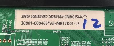KIT DE TARJETAS PARA TV TCL ORIGINAL / NUMERO DE PARTE 30800-000498 / 40-MR17T5-MAB2HG / 30801-000465 / V8-MR17K01-LF / 11602-500506 / FUENTE 30805-000190 / 40-L17CW2-PWC1ZG / 11601-500073 / PANEL LVU650NDEL / DISPLAY ST6451D06-3 VER.2.1 / MODELO 65S451 - Imagen 2