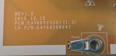 KIT DE TARJETAS PARA TV LG ORIGINAL / NUMERO DE PARTE EBT64235402 / EAX66882503(1.0) / 64235402 / FUENTE EAY64388841 / EAX66923301(1.3) / 64388841 / T-CON 6871L-4632B / 6870C-0600A / 4632B / PANEL LC650EGE (FJ)(M3) / MODELO 65UH615A-UC / 65UH6150-UB - Imagen 2