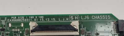 KIT DE TARJETAS PARA TV LG ORIGINAL / NUMERO DE PARTE EBT64235402 / EAX66882503(1.0) / 64235402 / FUENTE EAY64388841 / EAX66923301(1.3) / 64388841 / T-CON 6871L-4632B / 6870C-0600A / 4632B / PANEL LC650EGE (FJ)(M3) / MODELO 65UH615A-UC / 65UH6150-UB - Imagen 4
