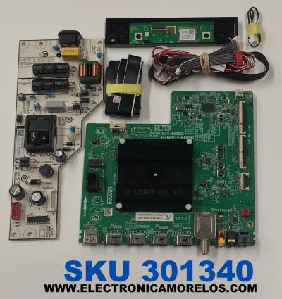 KIT DE TARJETAS PARA TV TCL ORIGINAL / NUMERO DE PARTE 30800-000498 / 40-MR17T5-MAB2HG / 11602-500506 / FUENTE 30805-000149 / 40-L12DH4-PWD1CG / 11601-500069 / PANEL LVU550NDEL / DISPLAY ST5461D09-1 VER.2.1 / MODELO 55S453