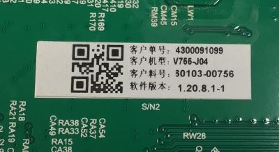 KIT DE TARJETAS PARA TV VIZIO ORIGINAL / NUMERO DE PARTE 60103-00756 / TD.MT5691.U751 / 4300091099 / FUENTE 60101-04051 / SHG7502B-116E / T-CON 44-9771784O / C-PCB_HV750QUB-V90 / 47-6021327 / PANEL BOEI750WQ1 / DISPLAY HV750QUB-N9D / MODELO V755-J04 - Imagen 6