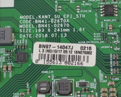 KIT DE TARJETAS ORIGINAL PARA TV SAMSUNG / NUMERO DE PARTE BN94-12873J / BN41-02670A / BN97-14047J / BN9412873J / FUENTE BN4400932A / L65E6N_NHS / BN44-00932A / PANEL CY-NN065HGLV2H / MODELO UN65NU6070F / UN65NU6070FXZA / UN65NU6070FXZA ZA02 - Imagen 4