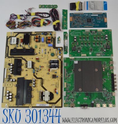 KIT DE TARJETAS ORIGINAL PARA TV VIZIO / NUMERO DE PARTE 75501J010002 / 748.01J14.0011 / FUENTE 056041980041 / PSLL191301W / T-CON 5555T29C02 / T500QVN03.0 / LED DRIVER 75501J020001 / 748.01J11.0011 / PANEL LC550EQY / DISPLAY T550QVN04.0 / MODELO E55U-D2