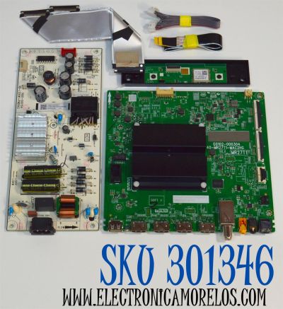 KIT DE TARJETAS ORIGINAL PARA TV TCL / NUMERO DE PARTE MAIN G0301-000463 / G0102-000304 / 40-MR27T1-MAC2HG / FUENTE 30805-000464 / 40-L12KW1-PWB1KG / 11601-500154 / PANEL LVU500NDAL / DISPLAY CV500U2-L02 REV:02 / BOARD CV500U2-L02-XR-1 / MODELO 50S451