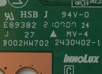 T-CON PARA TV PIONNER / NUMERO DE PARTE EADDJ7E14 / B002HW702 / E89382 / M0046F00R / AH327U010C / 2430402-1 / PANEL K500WDCRA / DISPLAY V500DJ7-QE1 / MODELO PN50951-22U - Imagen 3