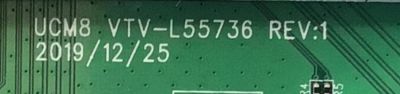 MAIN PARA TV PIONNER·FIRE TV 4K·UHD·HDR / NUMERO DE PARTE 691V0Q007E0 / VTV-L55736 / VTV-L55736 REV:1 / 691V0Q007E0 REV:C1 / PANEL K500WDCRA /  DISPLAY V500DJ7-QE1 / MODELO PN50951-22U - Imagen 2