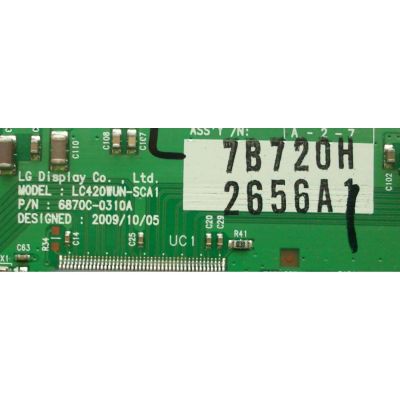 T-CON LG / 6871L-2656A / 6870C-0310A / PANEL LC370WUE (SC)(A1) / MODELO 37CS560-UE.AUSYLUR / 37LK450-UB.CUSDLH / 37LK450-UH.CUSYLH - Imagen 2