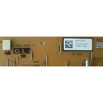 FUENTE DE PODER GL9 / SONY 072-0001-3091 / 1-886-899-11 / APS-331(CH)  / APS-331 / PANEL V320BJ8-PE1 REV:C1 / MODELO KDL-32EX340 - Imagen 3