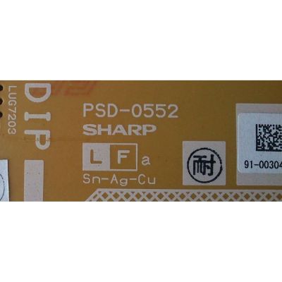 FUENTE DE PODER / SHARP RDENCA272WJQZ / PSD-0552 / QPWBF0195SNPZ (81) / PANEL LK370T3GW20Z / MODELOS LC-32SB23U / LC-32SB24U / LC-37D44U / LC-37SB24U - Imagen 3