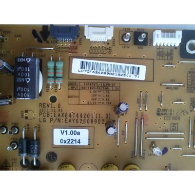 FUENTE DE PODER PARA TV LG / NUMERO DE PARTE EAY62608902 / 62608902 / LGP4247L-12LPB-3P / EAX64744201 / 3PAGC10089A-R / PLDF-L103B / PANEL LC470EUG (PE)(F1) / MODELOS 47LM6700-UA / 47LM6700-UA.AUSZLHR / 47LM6700-UA.AUSWLHR - Imagen 3