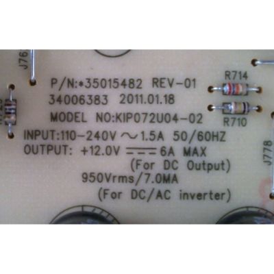 FUENTE DE PODER / KONKA 34006383 / 350151482 / KIP072U04-02 / GS12-0093 12 / MODELO LC26ES30 - Imagen 2