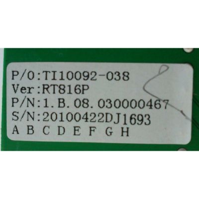 MAIN / ELEMENT TI10092-038 / 20-AUSS816-15-0X / RT816_V5_20100326 /  MODELO ELDFT551	 - Imagen 2