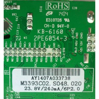MAIN / AOYUAN / SPELER AY1407A033 / 2PE6054-3 / KB-6160 / M3393C02.S02 / MODELO  SP-LED19	 - Imagen 3