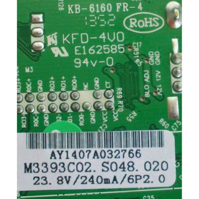 MAIN / AOYUAN / SPELER AY1407A032 / KFD-4V0 / KB-6160 / 2PE6054-3 / 3BD0007418 / MODELO M3393C02.S02	 - Imagen 2