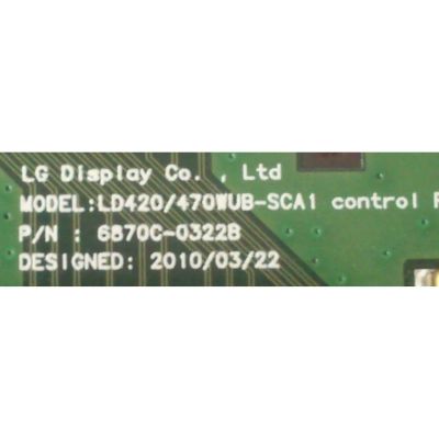 T-CON / LG PANASONIC 6871L-2385B / 2385B / 6870C-0322B / MODELO TH-42LF20U	 - Imagen 2