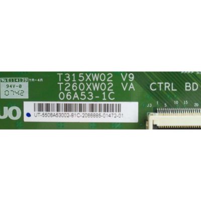 T-CON / AUO 55.06A53.002 / 5506A53002 / T260XW02 VA / T315XW02 V9 / 06A53-1C / MODELO POLAROID TDA-0321C	 - Imagen 2