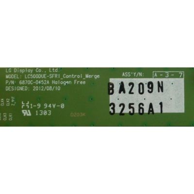 T-CON PARA TV LG / NUMERO DE PARTE 6871L-3256A / 6870C-0452A / 3256A / PANEL LC500DUE / MODELOS 50LN5750-UH / 50LN5700-UH / 50LN5200-UB / 50LN5400-UA / 50LN5600-UI / 50LN5100-UB / 50LA6200-UA / 50LA6205-UA / 50L1350U / 50L4300U / 50L4300UC - Imagen 2