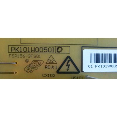 FUENTE DE PODER / TOSHIBA 75033153 / PK101W0050I / FSP156-3FS01 / PANEL LC500DUE (SF)(R1) / MODELOS 50L2300U / 50L4300U / 50L1350U - Imagen 3