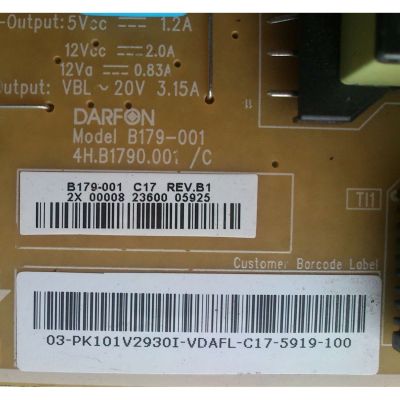 FUENTE DE PODER / PANASONIC PK101V2930I / 4H.B1790.001/C / MODELO TC-32LC54	 - Imagen 2