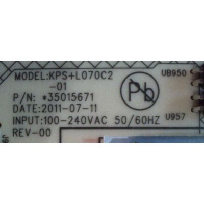 FUENTE DE PODER PARA TV TOSHIBA / NUMERO DE PARTE 35015671 / 34007873 / 34007837 / GS11-033311 / KPS+L070C2 / MODELO LE3250 - Imagen 4