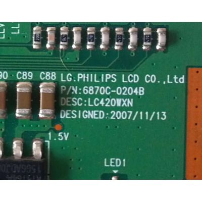 T-CON PARA TV LG / NUMERO DE PARTE 6871L-1336E / 6870C-0204B / 1336E / PANEL LC420WXN (SA)(A1) / MODELO 42LG3000-ZA / 42LG3000-ZA.BEKQLJG / 42LK520-UA / 42LG30-UD / 42LG30-UD.AUSQLJR - Imagen 2