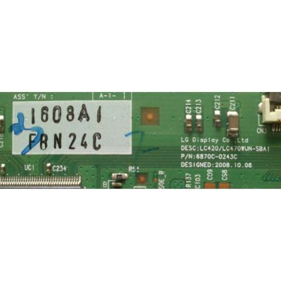 T-CON LG PHILIPS 6871L-1608A / 6870C-0243C / MODELO 42LH260H-UA.AUSVLJR	 - Imagen 2