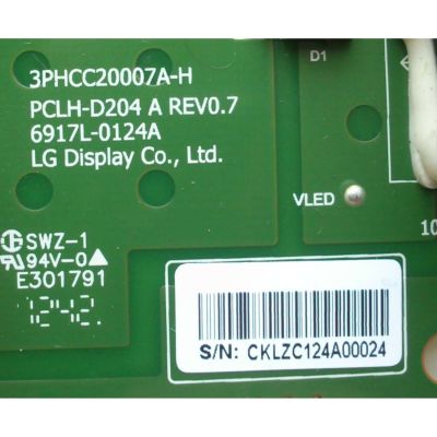 DRIVER LED / PANASONIC 6917L-0124A / 3PHCC20007A-H / PCLH-D204 A REV0.7 / MODELO TX-L47ET60B	 - Imagen 2