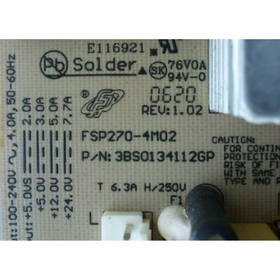 FUENTE DE PODER / SCEPTRE FSP270-4M02 / 3BS0134112GP / 3BS0134113GP / PANEL T370XW01 V.1 / MODELOS X37 / X37SV-KOMODO / X42BV-FULLHD - Imagen 2