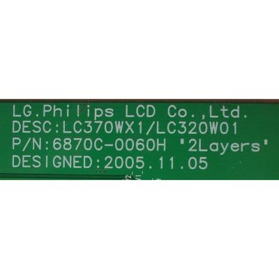 T-CON / LG 6871L-0839A / 6870C-0060H / L839A / 839A / MODELO 37LC2D-UD ALUSLL / 37LC2D-UE / RZ-37LZ55 APUKLF / 37LC2DB-EC / RZ-37LZ31 ALUK / M3701C-BA / NUMERO DE PANEL LC370WX1 - Imagen 3