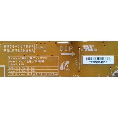 FUENTE DE PODER PARA TV SAMSUNG / NUMERO DE PARTE BN44-00768A / PSLF780H06A / L32HF_ESM / BN44-00768A / PANEL CY-DF320BGLV1H / MODELO UN32H5201AFXZA TS01 / UN32H5203AFXZA TS01 - Imagen 4