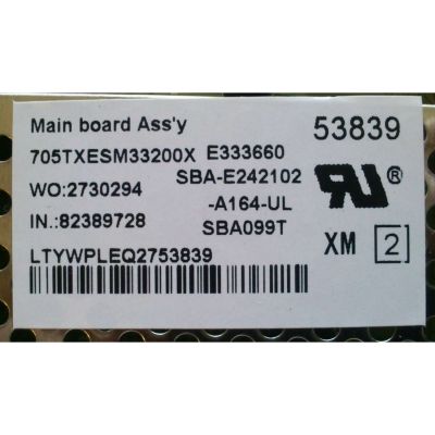 MAIN / VIZIO 756TXECB02K0380 / XECB02K038 / XECB02K038010X / 715G6648-M01-000-004F / 715G6648-M01-000-004N / 705TXESM33200X / PARTES SUSTITUTAS 756TXECB02K0250 , 756TXECB02K037 / PANEL TPT500J1-HVN04 REV.S17TB / MODELOS E500I-B1 / E500I-B1 LTYWPLEQ - Imagen 2