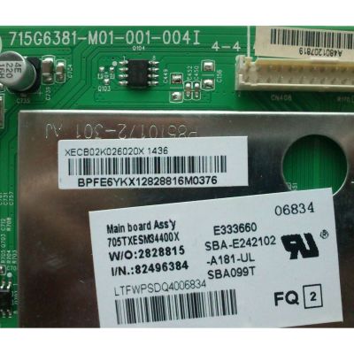 MAIN PARA TV VIZIO / NUMERO DE PARTE XECB02K026 / 715G6381-M01-001-004I / 756TXECB02K0260 / XECB02K026020X / PANEL TPT390J1-HVN04 REV.S000Q / DISPLAY T390HVN04.0 / MODELO E390-B1E / E390-B1E LTFWPSDQ - Imagen 2