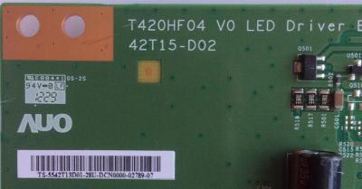 LED DRIVER / ELEMENT 55.42T13.D01 / 5542T13D01 / T420HF04 / 42T15-D02 / MODELO ELEFC463JA	 - Imagen 2
